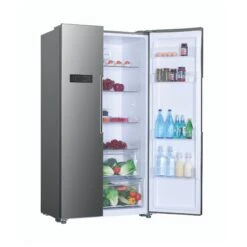 Hoover HHSBSO 6174XK American Style Freestanding Frost Free Fridge Freezer - Stainless Steel Silver Effect -Prime Kitchen hoover hhsbso 6174xk american style freestanding frost free fridge freezer stainless steel silver effect8059019006437 04c bq