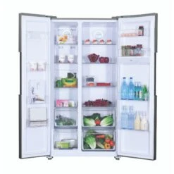 Hoover HHSBSO 6174XWDK American Style Freestanding Frost Free Fridge Freezer - Stainless Steel Silver Effect -Prime Kitchen hoover hhsbso 6174xwdk american style freestanding frost free fridge freezer stainless steel silver effect8059019006444 03c bq