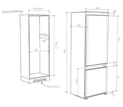 Hoover HOBT5519EWK 70:30 Automatic Defrost Fridge Freezer - White -Prime Kitchen hoover hobt5519ewk 70 30 automatic defrost fridge freezer white8059019031880 01t bq