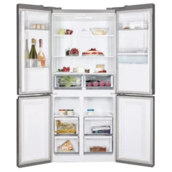 Hoover HSC818FXWDK 70:30 American Style Freestanding Automatic Defrost Fridge Freezer - Silver Effect -Prime Kitchen hoover hsc818fxwdk 70 30 american style freestanding automatic defrost fridge freezer silver effect8059019039312 22c bq