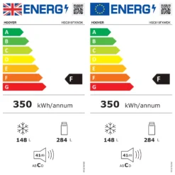 Hoover HSC818FXWDK 70:30 American Style Freestanding Automatic Defrost Fridge Freezer - Silver Effect -Prime Kitchen hoover hsc818fxwdk 70 30 american style freestanding automatic defrost fridge freezer silver effect8059019039312 EUP EN