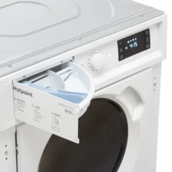 Hotpoint BIWDHG861484UK 8kg/6kg Built-in Condenser Washer Dryer - White -Prime Kitchen hotpoint biwdhg861484uk 8kg 6kg built in condenser washer dryer white5054645586004 06c bq