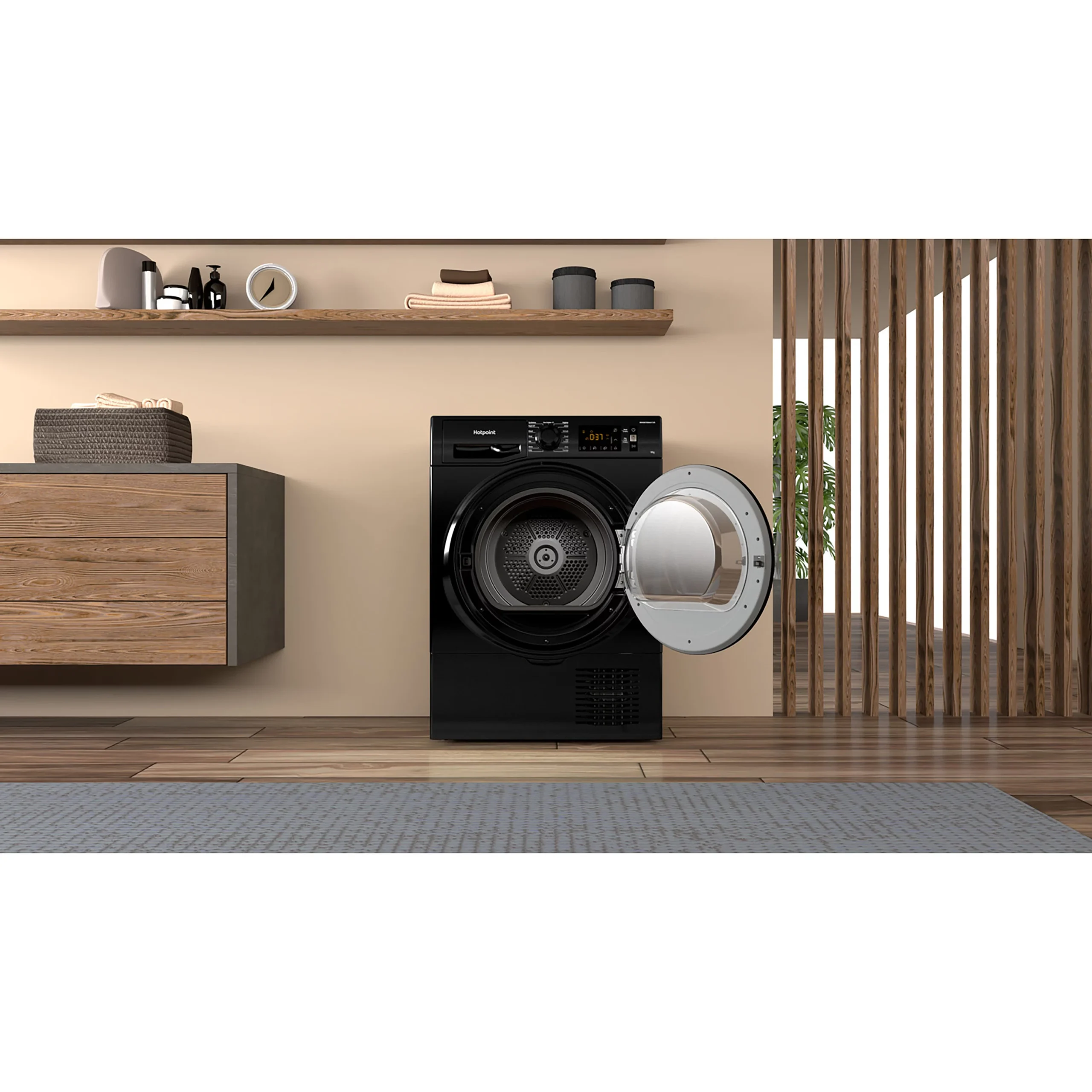Hotpoint H3D91BUK_BK 9kg Freestanding Condenser Tumble Dryer - Black 13 Hotpoint H3D91BUK_BK 9kg Freestanding Condenser Tumble Dryer - Black - Image 11