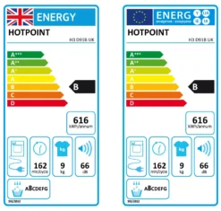 Hotpoint H3D91BUK_BK 9kg Freestanding Condenser Tumble Dryer - Black 14 Hotpoint H3D91BUK_BK 9kg Freestanding Condenser Tumble Dryer - Black -Prime Kitchen hotpoint h3d91buk bk 9kg freestanding condenser tumble dryer black5054645634248 EUP EN