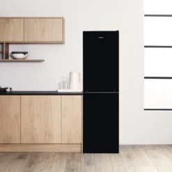 Hotpoint HBNF55181BUK1_BK 50:50 Freestanding Frost Free Fridge Freezer - Black -Prime Kitchen hotpoint hbnf55181buk1 bk 50 50 freestanding frost free fridge freezer black5054645617227 08i bq