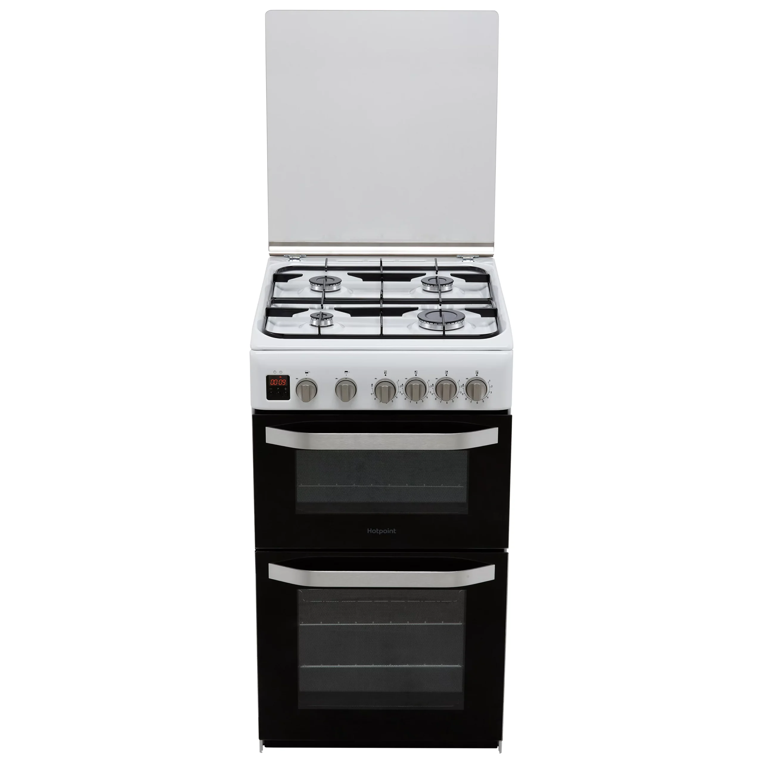 Hotpoint HD5G00CCBK/UK_BK 50cm Double Gas Cooker With Gas Hob - White 4 Hotpoint HD5G00CCBK/UK_BK 50cm Double Gas Cooker With Gas Hob - White - Image 2