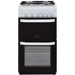 Hotpoint HD5G00KCW_WH 50cm Double Gas Cooker With Gas Hob - White