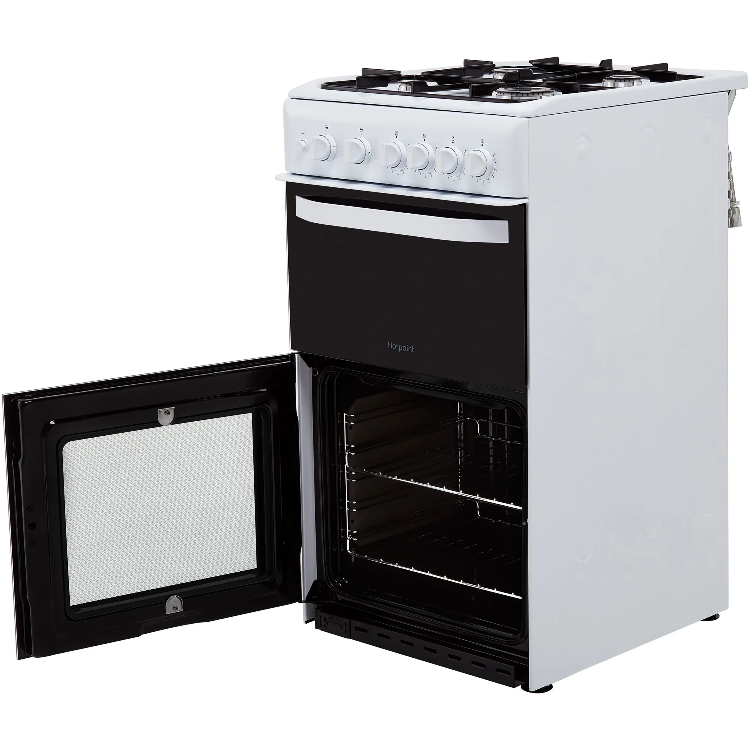 Hotpoint HD5G00KCW_WH 50cm Double Gas Cooker With Gas Hob - White 9 Hotpoint HD5G00KCW_WH 50cm Double Gas Cooker With Gas Hob - White - Image 7