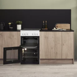 Hotpoint HD5V92KCW_WH 50cm Double Electric Cooker With Ceramic Hob - White -Prime Kitchen hotpoint hd5v92kcw wh 50cm double electric cooker with ceramic hob white5054645567966 10i bq