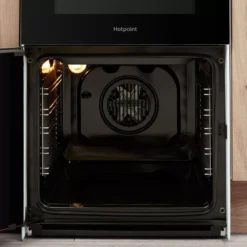 Hotpoint HD5V92KCW_WH 50cm Double Electric Cooker With Ceramic Hob - White -Prime Kitchen hotpoint hd5v92kcw wh 50cm double electric cooker with ceramic hob white5054645567966 11i bq