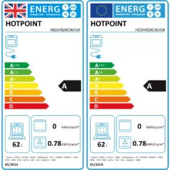 Hotpoint HD5V92KCW_WH 50cm Double Electric Cooker With Ceramic Hob - White -Prime Kitchen hotpoint hd5v92kcw wh 50cm double electric cooker with ceramic hob white5054645567966 EUP EN