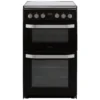 Hotpoint HD5V93CCB/UK_BK 50cm Double Electric Fan Cooker With Ceramic Hob - Black -Prime Kitchen hotpoint hd5v93ccb uk bk 50cm double electric fan cooker with ceramic hob black5054645586356 01c bq