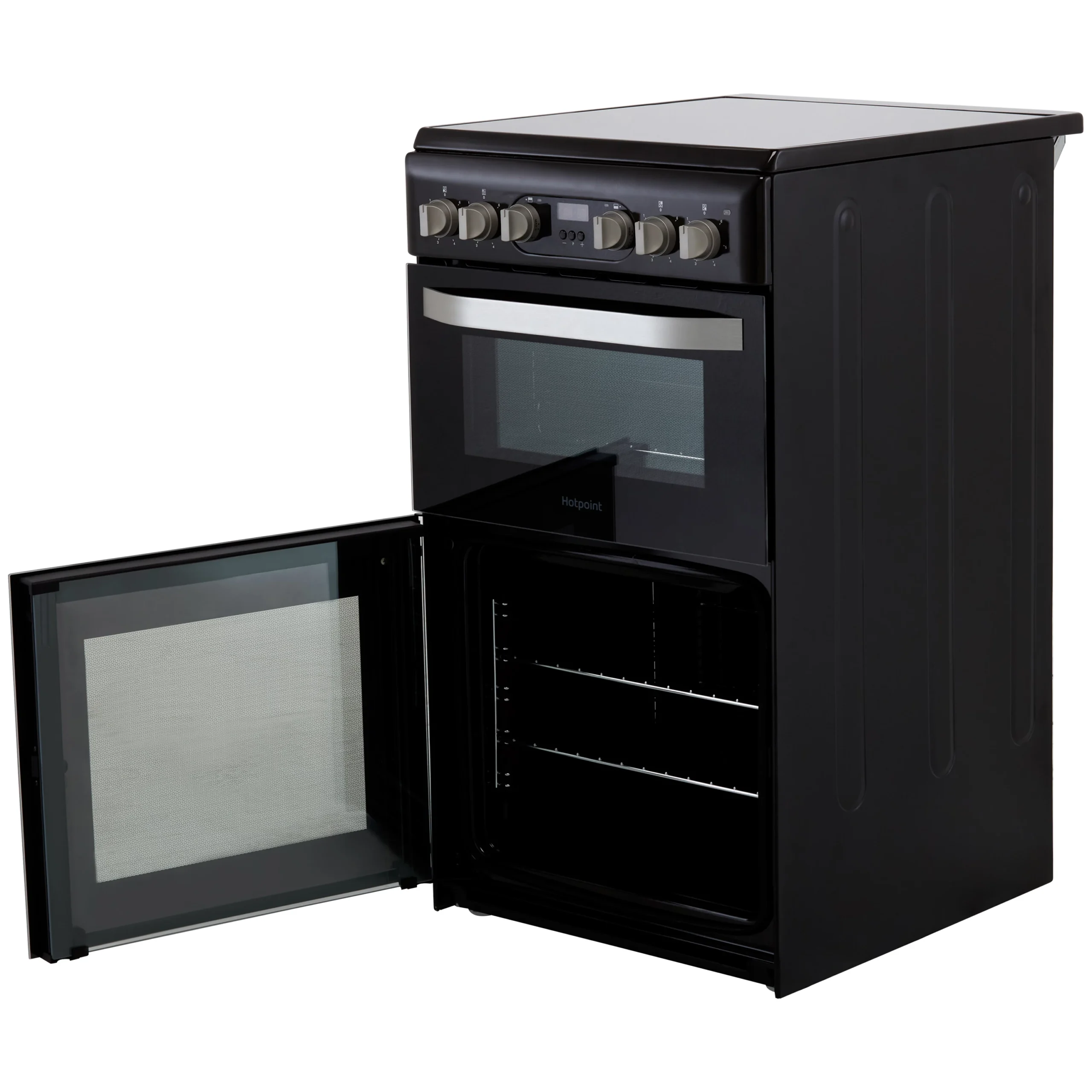 Hotpoint HD5V93CCB/UK_BK 50cm Double Electric Fan Cooker With Ceramic Hob - Black 8 Hotpoint HD5V93CCB/UK_BK 50cm Double Electric Fan Cooker With Ceramic Hob - Black - Image 6