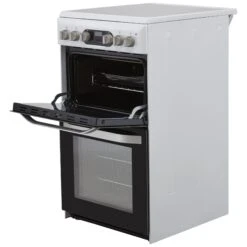 Hotpoint HD5V93CCW/UK_WH 50cm Double Electric Cooker With Ceramic Hob - White -Prime Kitchen hotpoint hd5v93ccw uk wh 50cm double electric cooker with ceramic hob white5054645586219 04c bq