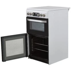 Hotpoint HD5V93CCW/UK_WH 50cm Double Electric Cooker With Ceramic Hob - White -Prime Kitchen hotpoint hd5v93ccw uk wh 50cm double electric cooker with ceramic hob white5054645586219 05c bq