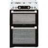 Hotpoint HD67G02CCW/UK_WH 60.6cm Double Gas Cooker With Gas Hob - White -Prime Kitchen hotpoint hd67g02ccw uk wh 60 6cm double gas cooker with gas hob white5054645595464 01c bq