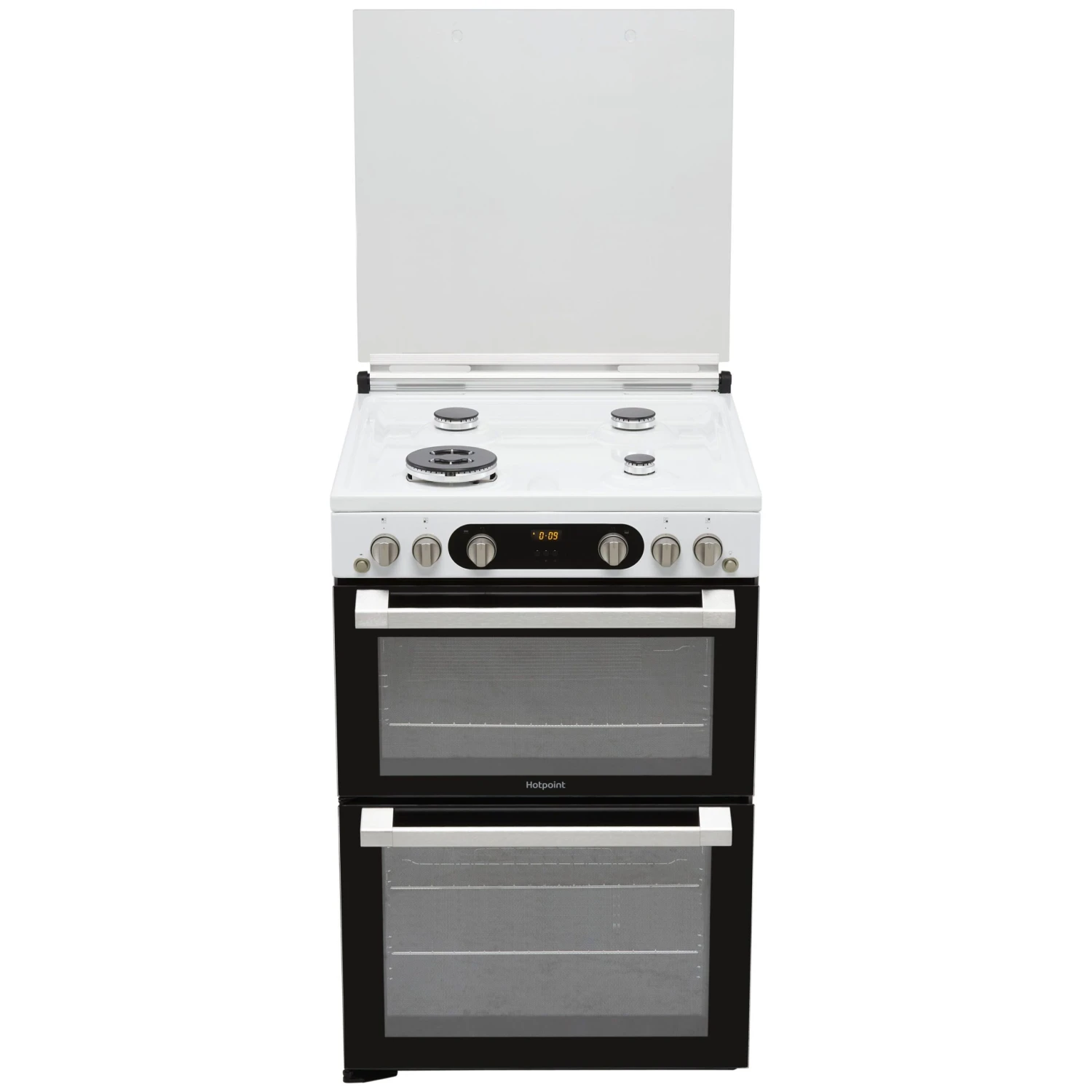 Hotpoint HD67G02CCW/UK_WH 60.6cm Double Gas Cooker With Gas Hob - White 8 Hotpoint HD67G02CCW/UK_WH 60.6cm Double Gas Cooker With Gas Hob - White - Image 6