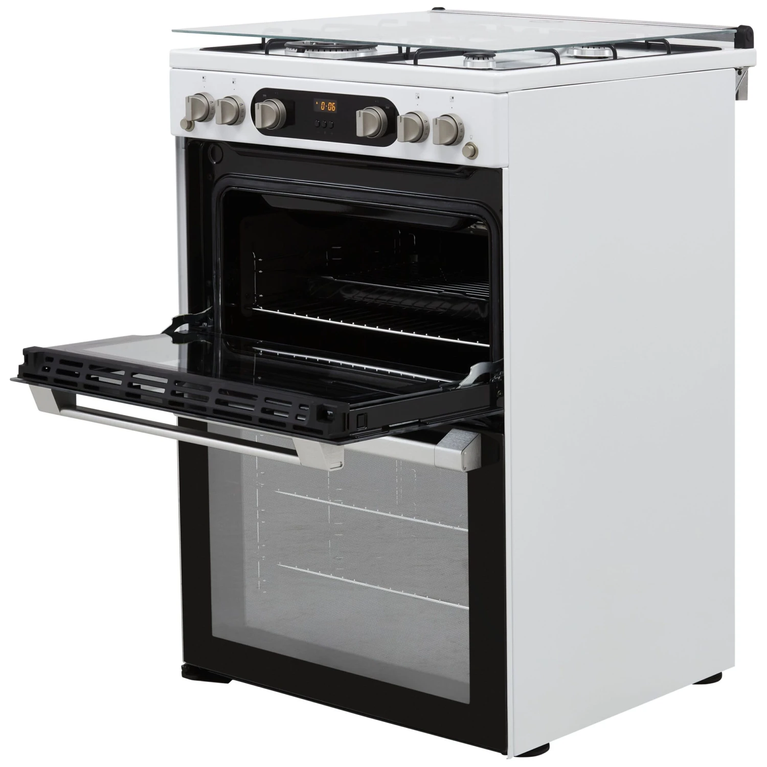 Hotpoint HD67G02CCW/UK_WH 60.6cm Double Gas Cooker With Gas Hob - White 9 Hotpoint HD67G02CCW/UK_WH 60.6cm Double Gas Cooker With Gas Hob - White - Image 7