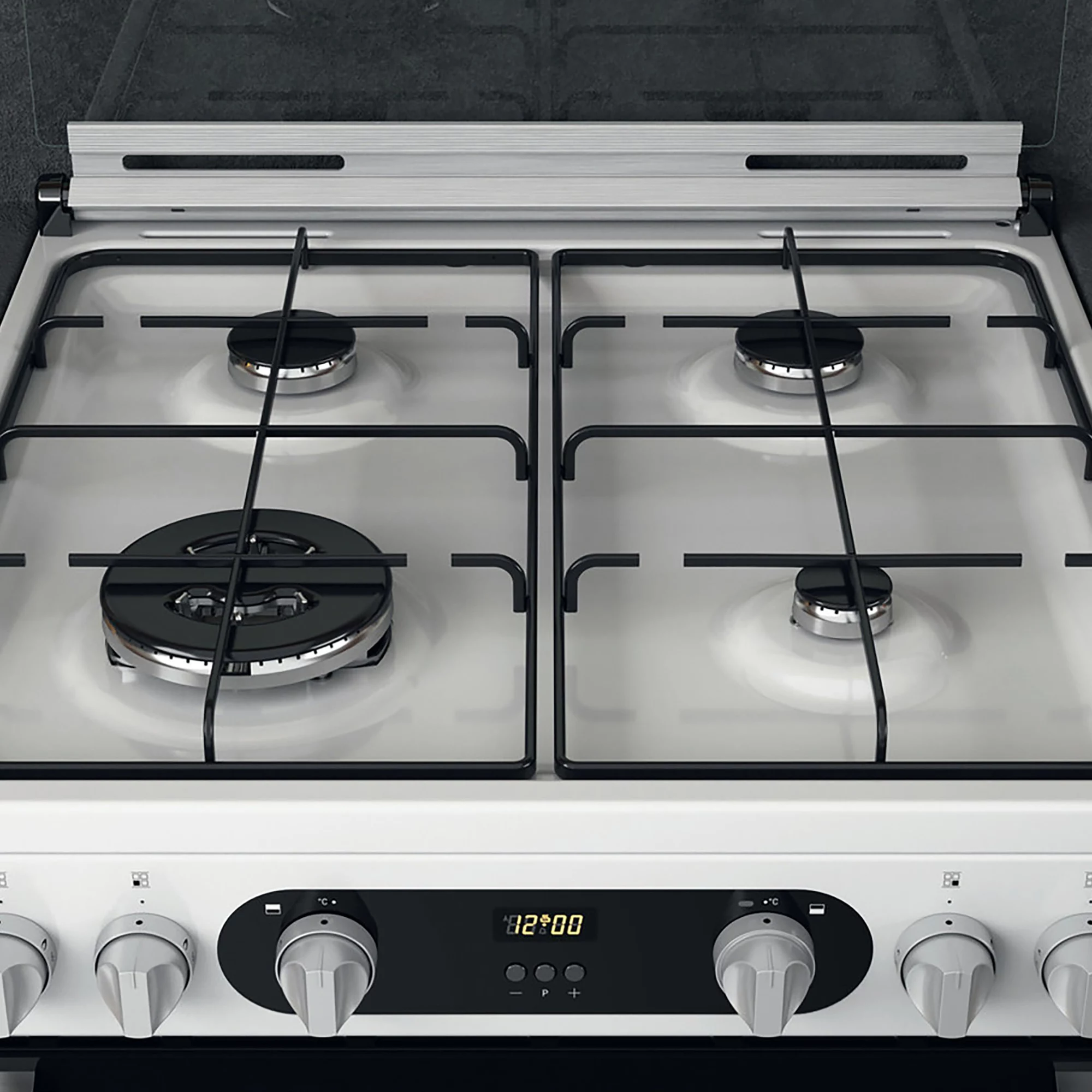Hotpoint HD67G02CCW/UK_WH 60.6cm Double Gas Cooker With Gas Hob - White 14 Hotpoint HD67G02CCW/UK_WH 60.6cm Double Gas Cooker With Gas Hob - White - Image 12