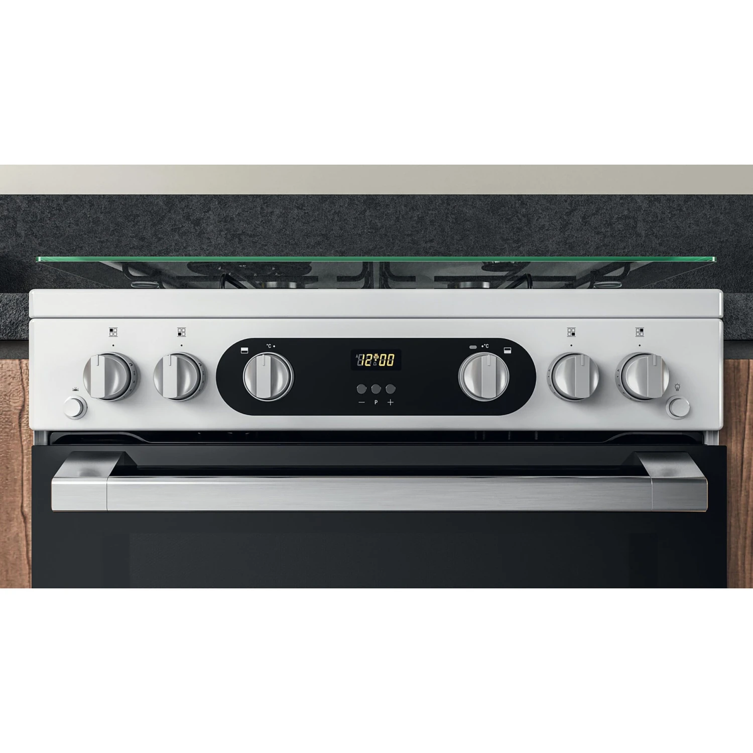 Hotpoint HD67G02CCW/UK_WH 60.6cm Double Gas Cooker With Gas Hob - White 13 Hotpoint HD67G02CCW/UK_WH 60.6cm Double Gas Cooker With Gas Hob - White - Image 11