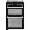 Hotpoint HDM67G0C2CB/UK 60cm Double Gas Cooker With Gas Hob - Black -Prime Kitchen hotpoint hdm67g0c2cb uk 60cm double gas cooker with gas hob black5054645595563 01c bq