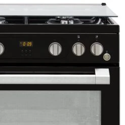 Hotpoint HDM67G0C2CB/UK 60cm Double Gas Cooker With Gas Hob - Black -Prime Kitchen hotpoint hdm67g0c2cb uk 60cm double gas cooker with gas hob black5054645595563 03c bq
