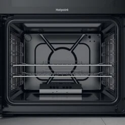 Hotpoint HDM67G0C2CB/UK 60cm Double Gas Cooker With Gas Hob - Black -Prime Kitchen hotpoint hdm67g0c2cb uk 60cm double gas cooker with gas hob black5054645595563 13i bq