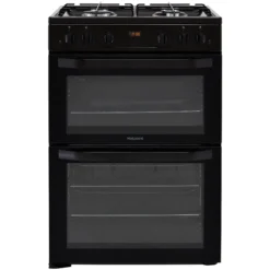 Hotpoint HDM67G0CCW/UK_WH 60cm Double Gas Cooker With Gas Hob - Black