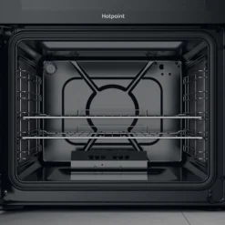 Hotpoint HDM67G0CCW/UK_WH 60cm Double Gas Cooker With Gas Hob - White -Prime Kitchen hotpoint hdm67g0ccw uk wh 60cm double gas cooker with gas hob white5054645594436 12i bq