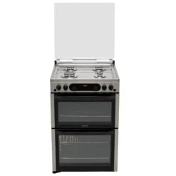 Hotpoint HDM67G0CCX/UK 60cm Double Gas Cooker With Gas Hob -Prime Kitchen hotpoint hdm67g0ccx uk 60cm double gas cooker with gas hob5054645593231 05c bq