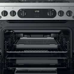 Hotpoint HDM67G0CCX/UK 60cm Double Gas Cooker With Gas Hob -Prime Kitchen hotpoint hdm67g0ccx uk 60cm double gas cooker with gas hob5054645593231 11i bq