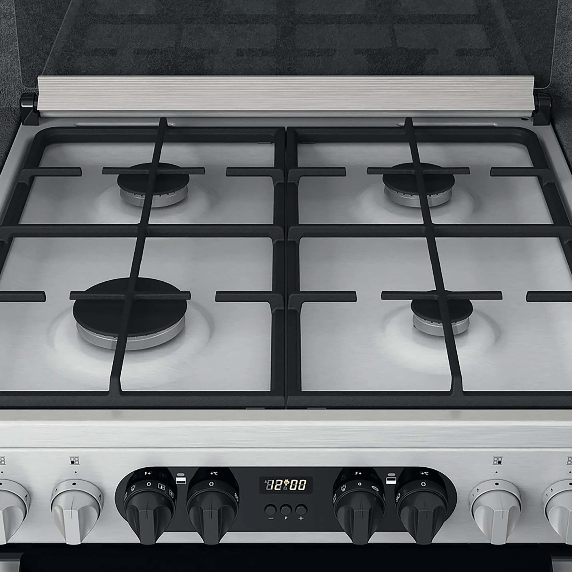 Hotpoint HDM67G8C2CX/UK_SI 60cm Double Electric & Gas Cooker With Gas Hob - Silver Effect 11 Hotpoint HDM67G8C2CX/UK_SI 60cm Double Electric & Gas Cooker With Gas Hob - Silver Effect - Image 9
