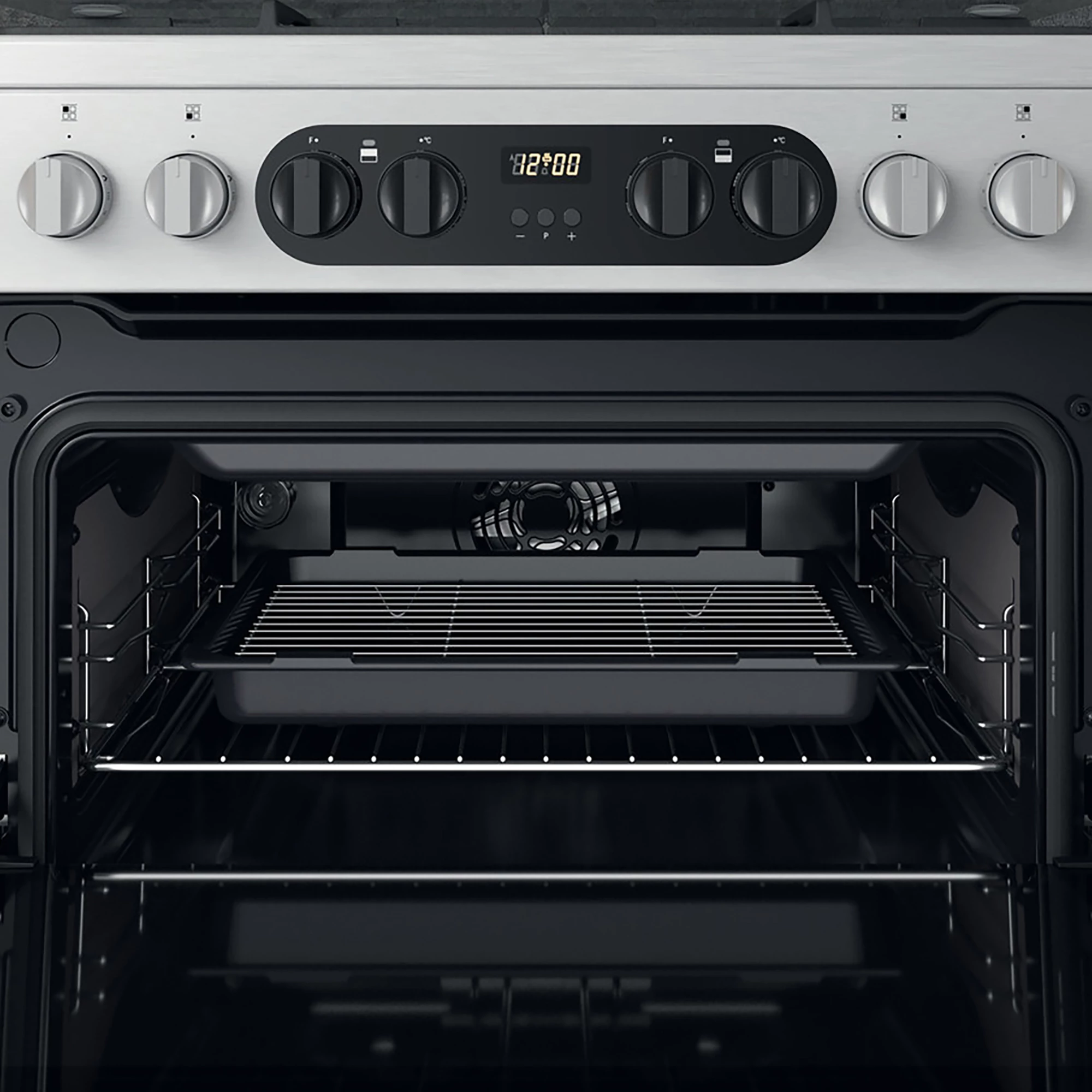 Hotpoint HDM67G8C2CX/UK_SI 60cm Double Electric & Gas Cooker With Gas Hob - Silver Effect 13 Hotpoint HDM67G8C2CX/UK_SI 60cm Double Electric & Gas Cooker With Gas Hob - Silver Effect - Image 11