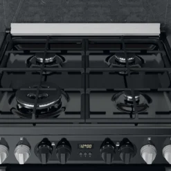 Hotpoint HDM67G8CCB/UK 60cm Double Electric & Gas Cooker With Gas Hob - Black -Prime Kitchen hotpoint hdm67g8ccb uk 60cm double electric gas cooker with gas hob black5054645594870 08i bq