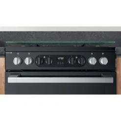 Hotpoint HDM67G8CCB/UK 60cm Double Electric & Gas Cooker With Gas Hob - Black -Prime Kitchen hotpoint hdm67g8ccb uk 60cm double electric gas cooker with gas hob black5054645594870 09i bq