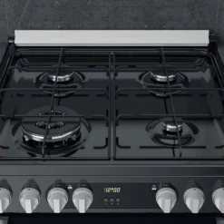 Hotpoint HDM67G9C2CSB/UK_BK 60cm Double Electric & Gas Cooker With Gas Hob - Black -Prime Kitchen hotpoint hdm67g9c2csb uk bk 60cm double electric gas cooker with gas hob black5054645595051 08i bq