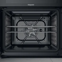 Hotpoint HDM67G9C2CSB/UK_BK 60cm Double Electric & Gas Cooker With Gas Hob - Black -Prime Kitchen hotpoint hdm67g9c2csb uk bk 60cm double electric gas cooker with gas hob black5054645595051 11i bq