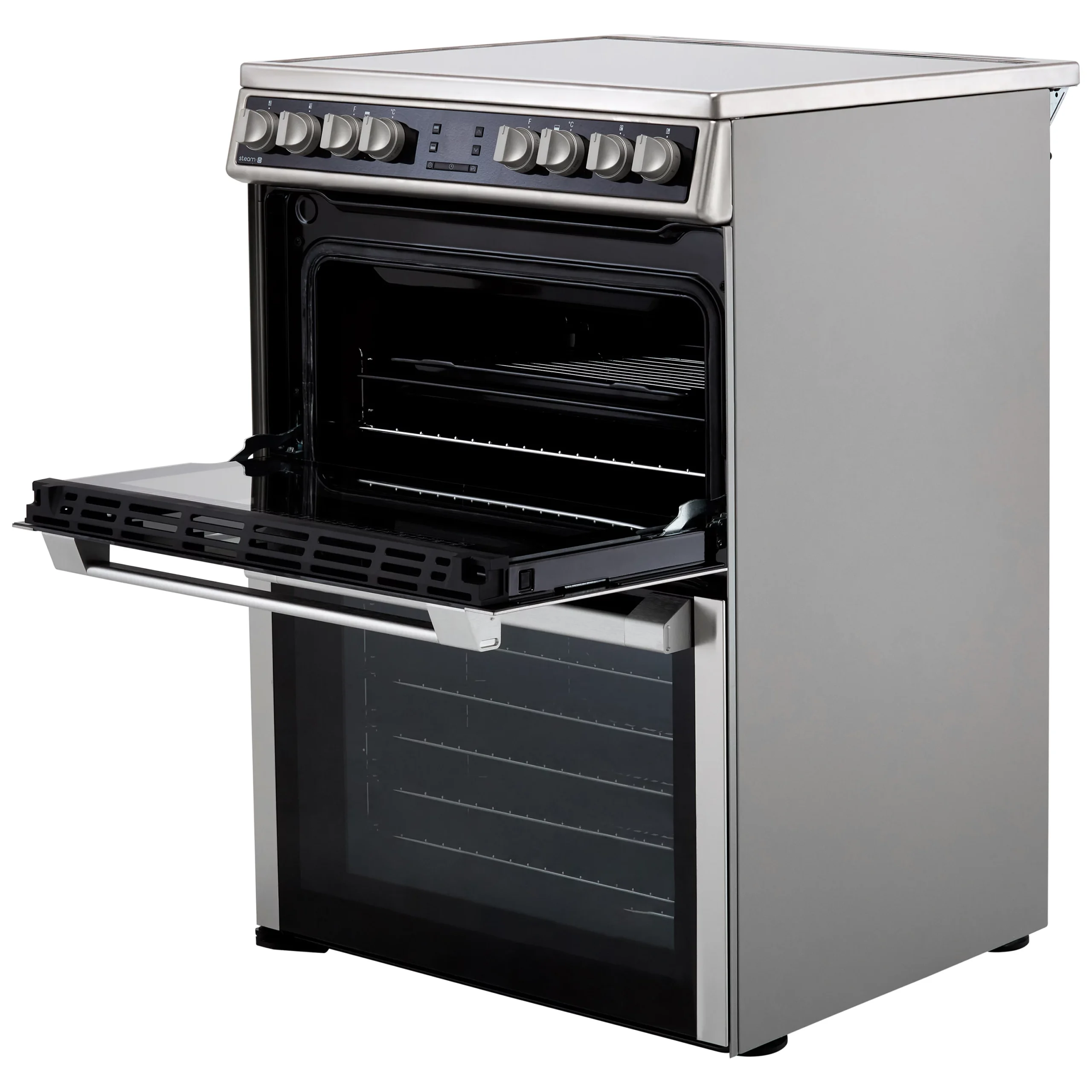 Hotpoint HDM67V8D2CX/UK_BK 60cm Double Electric Cooker With Ceramic Hob - Silver Effect 8 Hotpoint HDM67V8D2CX/UK_BK 60cm Double Electric Cooker With Ceramic Hob - Silver Effect - Image 6