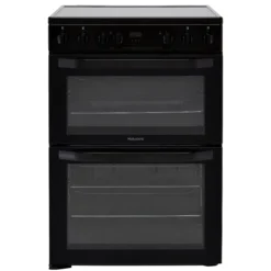 Hotpoint HDM67V9CMB/UK 60cm Double Electric Cooker With Ceramic Hob - Black -Prime Kitchen hotpoint hdm67v9cmb uk 60cm double electric cooker with ceramic hob black5054645593200 01c bq