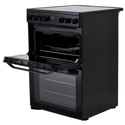Hotpoint HDM67V9CMB/UK 60cm Double Electric Cooker With Ceramic Hob - Black -Prime Kitchen hotpoint hdm67v9cmb uk 60cm double electric cooker with ceramic hob black5054645593200 05c bq