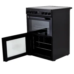 Hotpoint HDM67V9CMB/UK 60cm Double Electric Cooker With Ceramic Hob - Black -Prime Kitchen hotpoint hdm67v9cmb uk 60cm double electric cooker with ceramic hob black5054645593200 06c bq