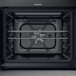 Hotpoint HDM67V9CMB/UK 60cm Double Electric Cooker With Ceramic Hob - Black -Prime Kitchen hotpoint hdm67v9cmb uk 60cm double electric cooker with ceramic hob black5054645593200 13i bq