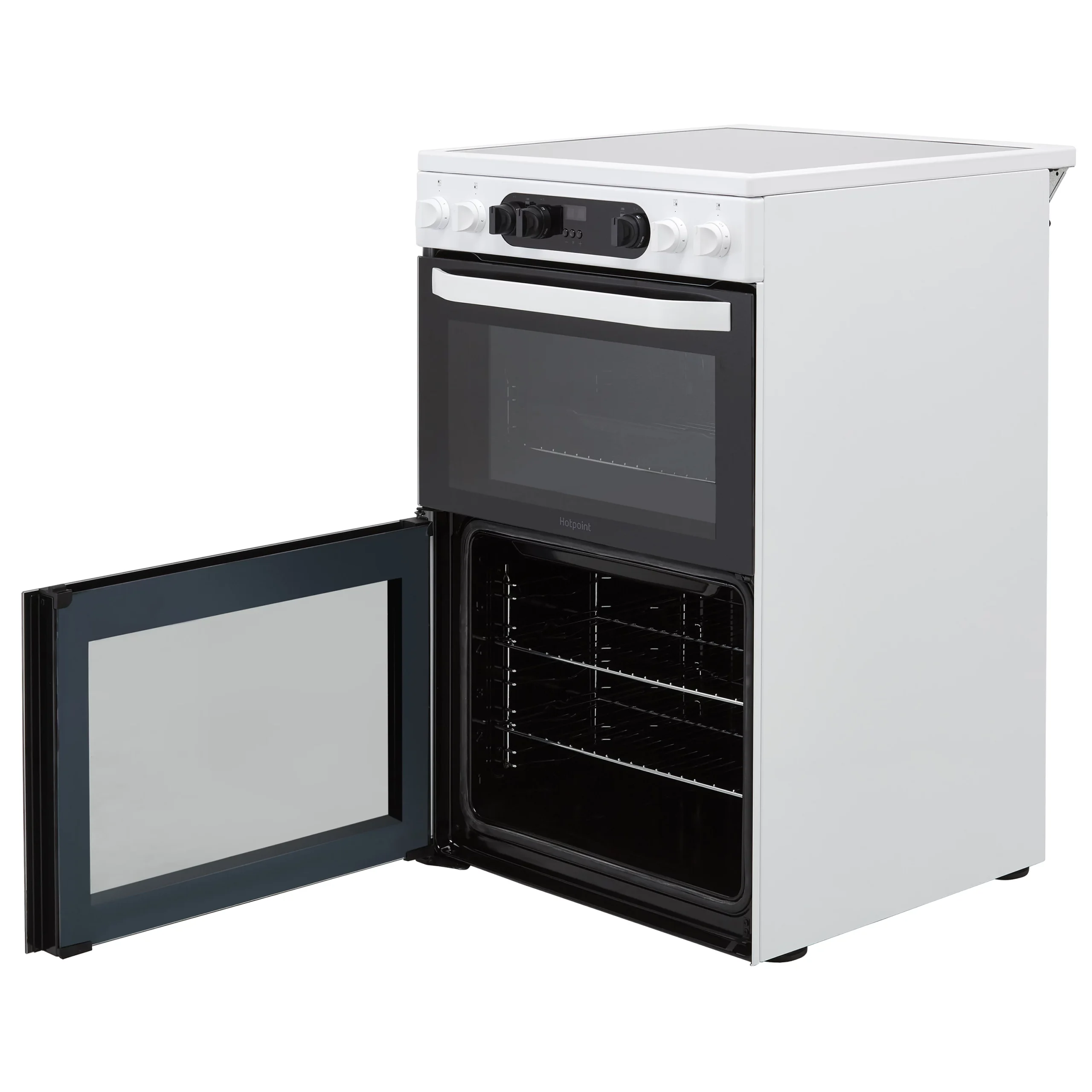 Hotpoint HDM67V9CMW/U_WH 60cm Double Electric Cooker With Ceramic Hob - White 9 Hotpoint HDM67V9CMW/U_WH 60cm Double Electric Cooker With Ceramic Hob - White - Image 7