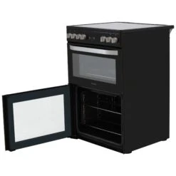 Hotpoint HDM67V9HCB/U_BK 60cm Double Electric Cooker With Ceramic Hob - Black -Prime Kitchen hotpoint hdm67v9hcb u bk 60cm double electric cooker with ceramic hob black5054645595068 06c bq