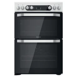 Hotpoint HDM67V9HCW/UK/1 60cm Double Electric Cooker With Ceramic Hob - White