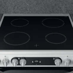Hotpoint HDM67V9HCX/UK_SI 60cm Double Electric Cooker With Ceramic Hob - Silver Effect -Prime Kitchen hotpoint hdm67v9hcx uk si 60cm double electric cooker with ceramic hob silver effect5054645595075 10i bq
