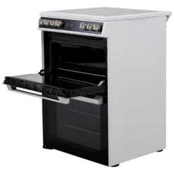 Hotpoint HDT67V9H2CW/UK_WH 60cm Double Electric Cooker With Ceramic Hob - White -Prime Kitchen hotpoint hdt67v9h2cw uk wh 60cm double electric cooker with ceramic hob white5054645594658 05c bq