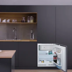 Hotpoint HFA1.UK1_ST Integrated Under Counter Fridge - Steel -Prime Kitchen hotpoint hfa1 uk1 st integrated under counter fridge steel5054645601585 08i bq