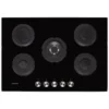 Hotpoint HGS72SBK (W)73cm Gas Hob - Black -Prime Kitchen hotpoint hgs72sbk w 73cm gas hob black5054645634354 02c bq