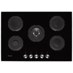 Hotpoint HGS72SBK (W)73cm Gas Hob - Black